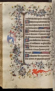 Hours of Charles the Noble, King of Navarre (1361-1425): fol. 115v, Text by Master of the Brussels Initials and Associates (French)