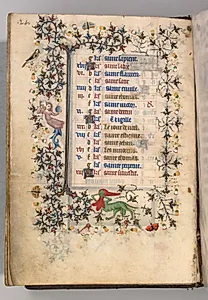 Hours of Charles the Noble, King of Navarre (1361-1425): fol. 12v, December by Master of the Brussels Initials and Associates (French)