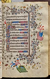 Hours of Charles the Noble, King of Navarre (1361-1425): fol. 120r, Text by Master of the Brussels Initials and Associates (French)