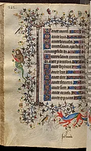 Hours of Charles the Noble, King of Navarre (1361-1425): fol. 121v, Text by Master of the Brussels Initials and Associates (French)