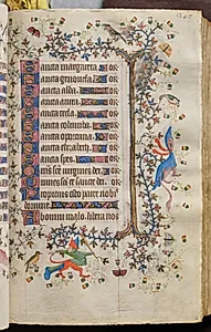Hours of Charles the Noble, King of Navarre (1361-1425): fol. 124r, Text by Master of the Brussels Initials and Associates (French)