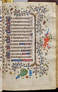 Hours of Charles the Noble, King of Navarre (1361-1425): fol. 125pr, Text by Master of the Brussels Initials and Associates (French)