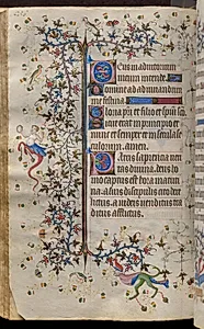 Hours of Charles the Noble, King of Navarre (1361-1425): fol. 128v, Text by Master of the Brussels Initials and Associates (French)