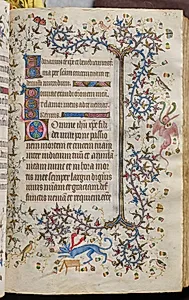 Hours of Charles the Noble, King of Navarre (1361-1425): fol. 129r, Text by Master of the Brussels Initials and Associates (French)