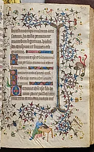 Hours of Charles the Noble, King of Navarre (1361-1425): fol. 130r, Text by Master of the Brussels Initials and Associates (French)