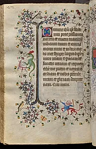 Hours of Charles the Noble, King of Navarre (1361-1425): fol. 136v, Text by Master of the Brussels Initials and Associates (French)