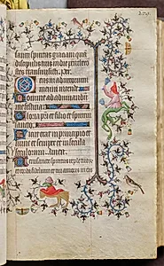 Hours of Charles the Noble, King of Navarre (1361-1425): fol. 140r, Text by Master of the Brussels Initials and Associates (French)
