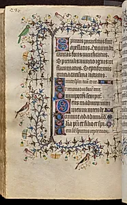 Hours of Charles the Noble, King of Navarre (1361-1425): fol. 142v, Text by Master of the Brussels Initials and Associates (French)