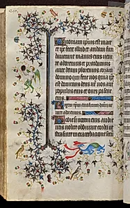 Hours of Charles the Noble, King of Navarre (1361-1425): fol. 145v, Text by Master of the Brussels Initials and Associates (French)