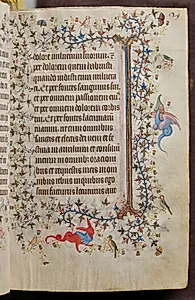 Hours of Charles the Noble, King of Navarre (1361-1425): fol. 15r, Text by Master of the Brussels Initials and Associates (French)