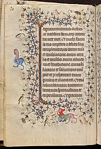 Hours of Charles the Noble, King of Navarre (1361-1425): fol. 15v, Text by Master of the Brussels Initials and Associates (French)