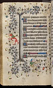 Hours of Charles the Noble, King of Navarre (1361-1425): fol. 153v, Text by Master of the Brussels Initials and Associates (French)