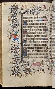 Hours of Charles the Noble, King of Navarre (1361-1425): fol. 154v, Text by Master of the Brussels Initials and Associates (French)