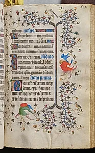 Hours of Charles the Noble, King of Navarre (1361-1425): fol. 155r, Text by Master of the Brussels Initials and Associates (French)