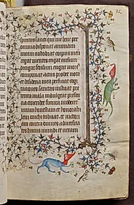 Hours of Charles the Noble, King of Navarre (1361-1425): fol. 16r, Text by Master of the Brussels Initials and Associates (French)