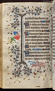 Hours of Charles the Noble, King of Navarre (1361-1425): fol. 167v, Text by Master of the Brussels Initials and Associates (French)