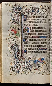 Hours of Charles the Noble, King of Navarre (1361-1425): fol. 169v, Text by Master of the Brussels Initials and Associates (French)