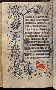 Hours of Charles the Noble, King of Navarre (1361-1425): fol. 172v, Text by Master of the Brussels Initials and Associates (French)