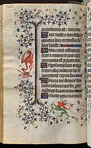 Hours of Charles the Noble, King of Navarre (1361-1425): fol. 176v, Text by Master of the Brussels Initials and Associates (French)