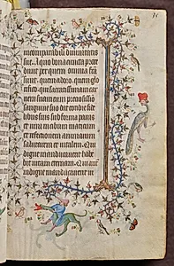 Hours of Charles the Noble, King of Navarre (1361-1425): fol. 18r, Text by Master of the Brussels Initials and Associates (French)