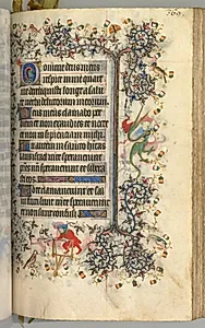 Hours of Charles the Noble, King of Navarre (1361-1425): fol. 180r, Text by Master of the Brussels Initials and Associates (French)