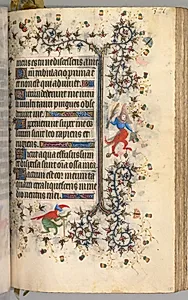 Hours of Charles the Noble, King of Navarre (1361-1425): fol. 181r, Text by Master of the Brussels Initials and Associates (French)