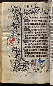 Hours of Charles the Noble, King of Navarre (1361-1425): fol. 182v, Text by Master of the Brussels Initials and Associates (French)