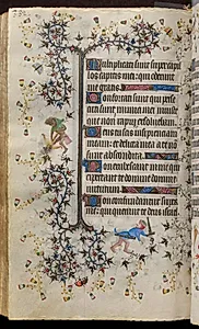 Hours of Charles the Noble, King of Navarre (1361-1425): fol. 186v, Text by Master of the Brussels Initials and Associates (French)