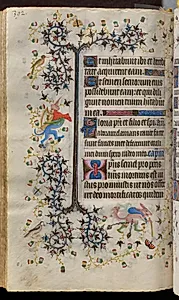 Hours of Charles the Noble, King of Navarre (1361-1425): fol. 190v, Text by Master of the Brussels Initials and Associates (French)