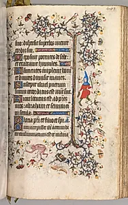 Hours of Charles the Noble, King of Navarre (1361-1425): fol. 196r, Text by Master of the Brussels Initials and Associates (French)