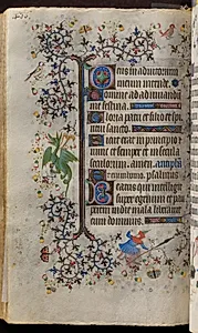 Hours of Charles the Noble, King of Navarre (1361-1425): fol. 197v, Text by Master of the Brussels Initials and Associates (French)