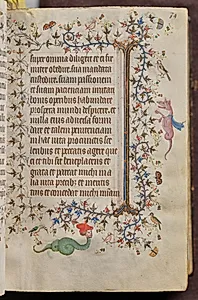 Hours of Charles the Noble, King of Navarre (1361-1425): fol. 20r, Text by Master of the Brussels Initials and Associates (French)