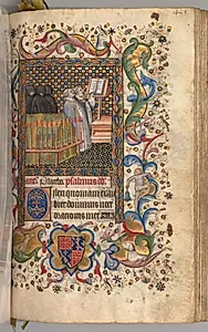 Hours of Charles the Noble, King of Navarre (1361-1425): fol. 202r, Office of the Dead by Master of the Brussels Initials and Associates (French)
