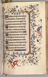 Hours of Charles the Noble, King of Navarre (1361-1425): fol. 212r, Text by Master of the Brussels Initials and Associates (French)