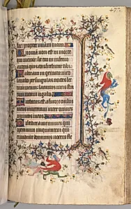 Hours of Charles the Noble, King of Navarre (1361-1425): fol. 213r, Text by Master of the Brussels Initials and Associates (French)