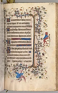 Hours of Charles the Noble, King of Navarre (1361-1425): fol. 216r, Text by Master of the Brussels Initials and Associates (French)