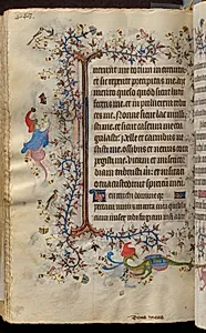 Hours of Charles the Noble, King of Navarre (1361-1425): fol. 218v, Text by Master of the Brussels Initials and Associates (French)