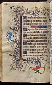 Hours of Charles the Noble, King of Navarre (1361-1425): fol. 219v, Text by Master of the Brussels Initials and Associates (French)
