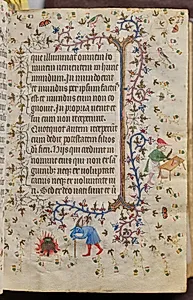 Hours of Charles the Noble, King of Navarre (1361-1425): fol. 22r,  by Master of the Brussels Initials and Associates (French)