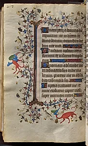 Hours of Charles the Noble, King of Navarre (1361-1425): fol. 223v, Text by Master of the Brussels Initials and Associates (French)