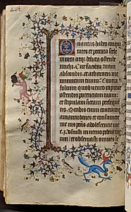 Hours of Charles the Noble, King of Navarre (1361-1425): fol. 225v, Text by Master of the Brussels Initials and Associates (French)