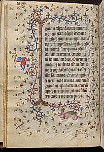 Hours of Charles the Noble, King of Navarre (1361-1425): fol. 23v, Text by Master of the Brussels Initials and Associates (French)