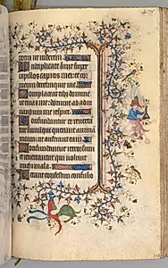 Hours of Charles the Noble, King of Navarre (1361-1425): fol. 232r, Text by Master of the Brussels Initials and Associates (French)