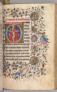 Hours of Charles the Noble, King of Navarre (1361-1425): fol. 259r, The Trinity by Master of the Brussels Initials and Associates (French)