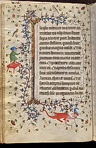 Hours of Charles the Noble, King of Navarre (1361-1425): fol. 26v, Text by Master of the Brussels Initials and Associates (French)