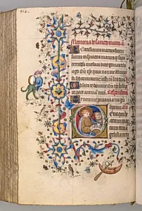 Hours of Charles the Noble, King of Navarre (1361-1425): fol. 271v, St. Mark by Master of the Brussels Initials and Associates (French)