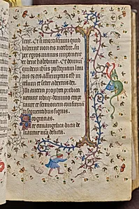 Hours of Charles the Noble, King of Navarre (1361-1425): fol. 28r, Text by Master of the Brussels Initials and Associates (French)