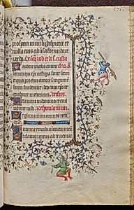 Hours of Charles the Noble, King of Navarre (1361-1425): fol. 280r, Text by Master of the Brussels Initials and Associates (French)