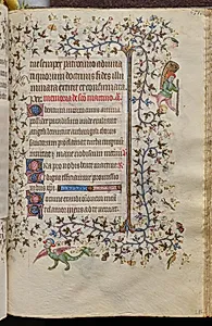 Hours of Charles the Noble, King of Navarre (1361-1425): fol. 285r, Text by Master of the Brussels Initials and Associates (French)