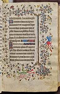 Hours of Charles the Noble, King of Navarre (1361-1425): fol. 30r, Text by Master of the Brussels Initials and Associates (French)